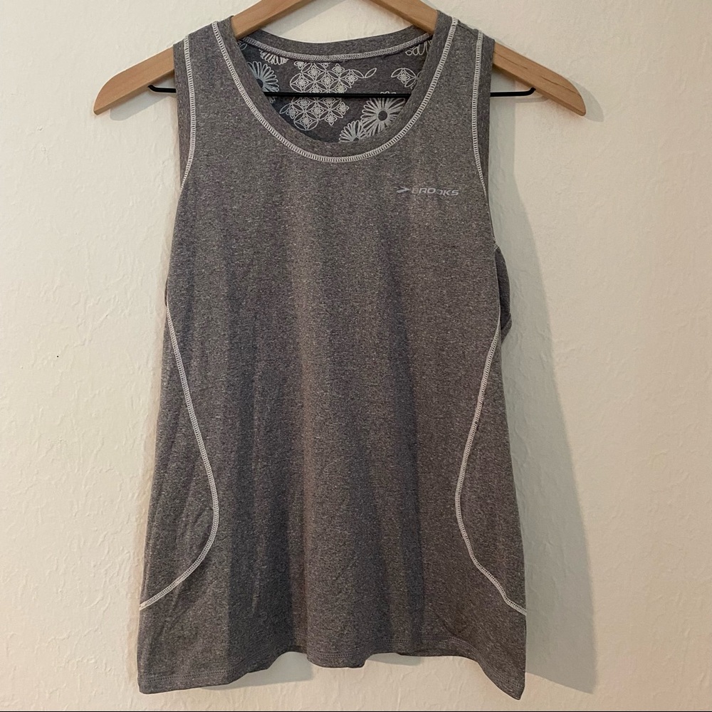 Brooks Gray Run Work Out Tank